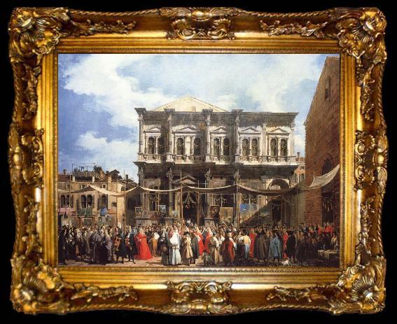 framed  Canaletto Venice The Feast Day of Saitn Roch, ta009-2