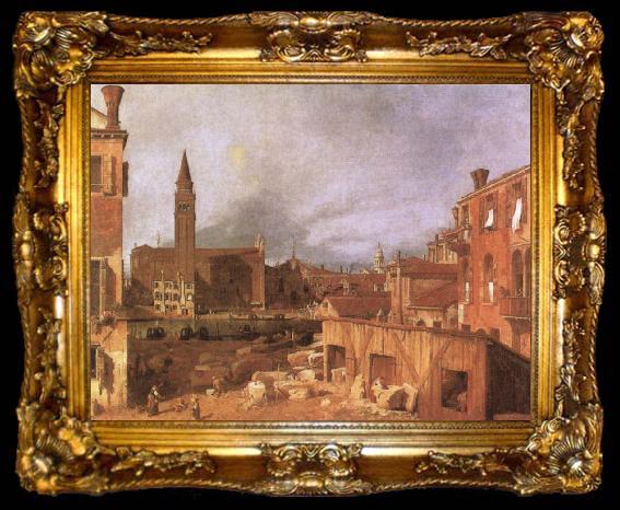 framed  Canaletto Campo S.Vidal and Santa Maria della Carita, ta009-2