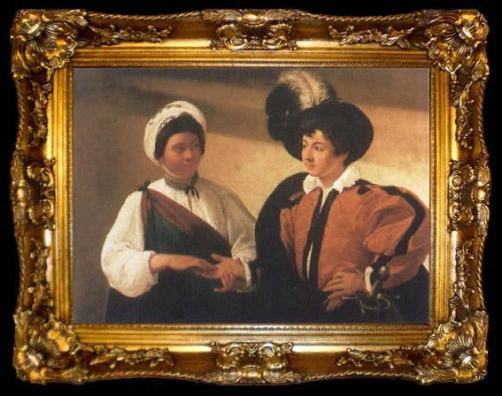 framed  Caravaggio The Fortune-Teller, ta009-2