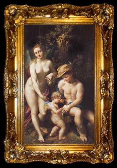 framed  Correggio Venus with Mercury and Cupid, ta009-2