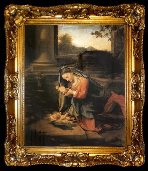 framed  Correggio The Adoracion al Nino, ta009-2