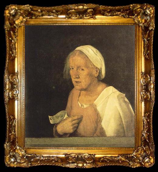 framed  Giorgione Old Woman, ta009-2