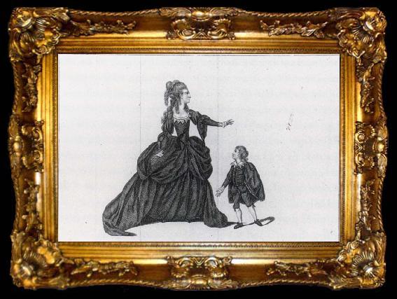 framed  J.Thornthwaite Mrs-Rates and Master Pullen in the Characters of Isabella and Child, ta009-2