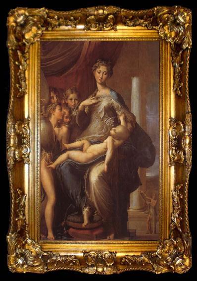 framed  PARMIGIANINO Madonna with the long neck, ta009-2