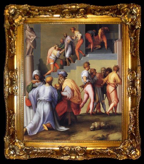 framed  Pontormo Pharaoh Pardons the Butler and Ordes the Execution of the Baker, ta009-2