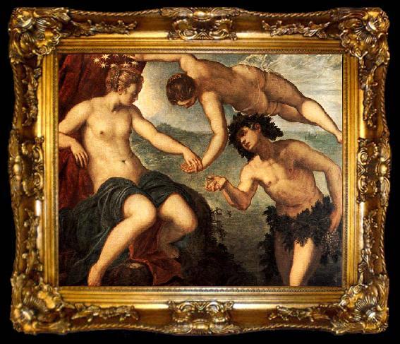 framed  Tintoretto Ariadne, Venus and Bacchus, ta009-2