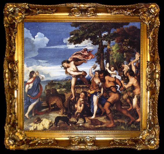 framed  Titian Bacchus and Ariadne, ta009-2