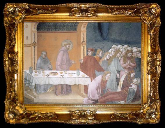 framed  Giotto The death of the knight of Celano, ta009-2