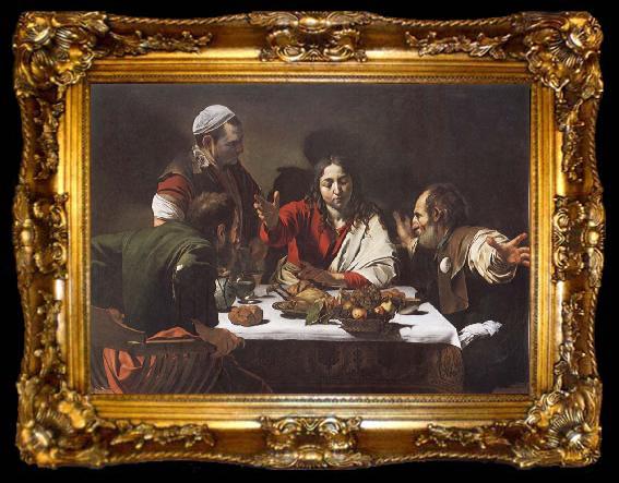 framed  Caravaggio Supper of Aaimasi, ta009-2