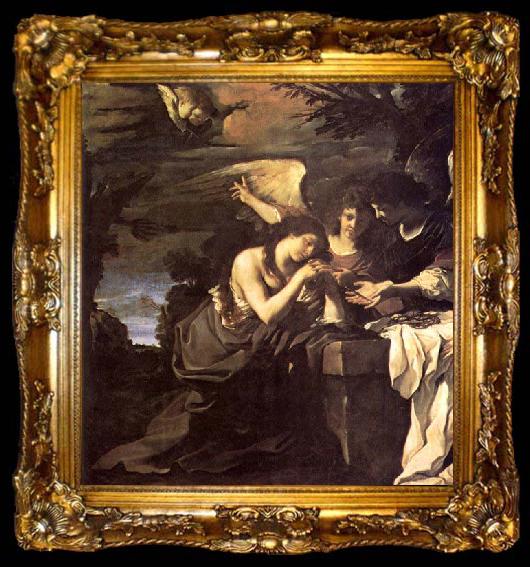 framed  GUERCINO Magdalen and Two Angels, ta009-2
