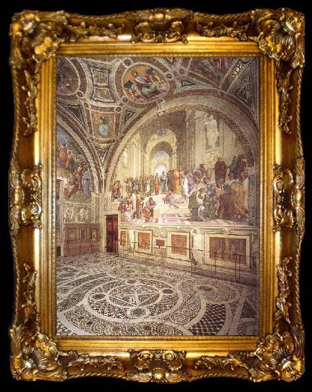 framed  Raffaello View of the Stanza della Segnatura, ta009-2