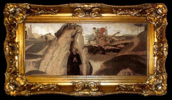 framed  Neroccio Three Episodes from the Life of St Benedict, ta009-2