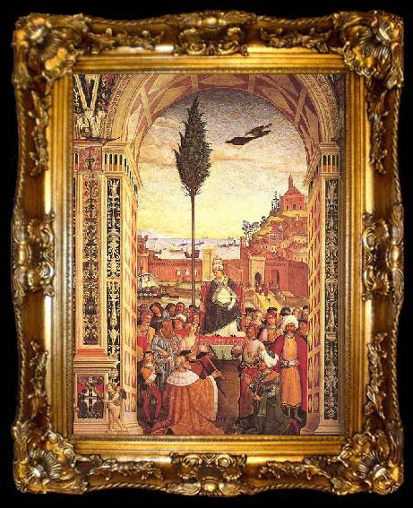 framed  Pinturicchio Aeneas Piccolomini Arrives to Ancona, ta009-2