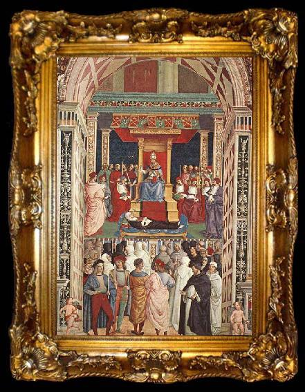 framed  Pinturicchio Pope Aeneas Piccolomini Canonizes Catherine of Siena, ta009-2