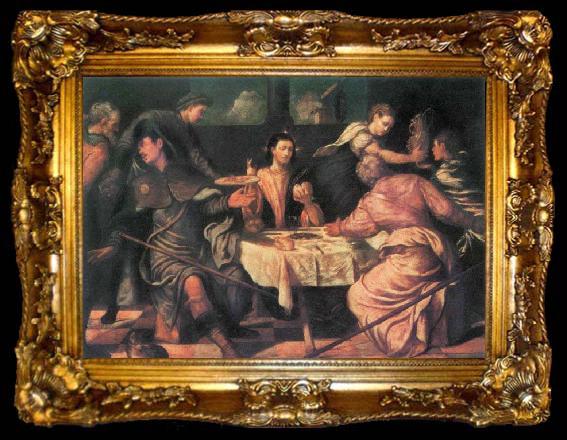 framed  Tintoretto The Supper at Emmaus, ta009-2