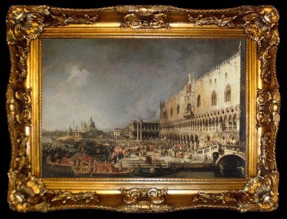 framed  Canaletto reception of the french ambassador in venice, ta009-2