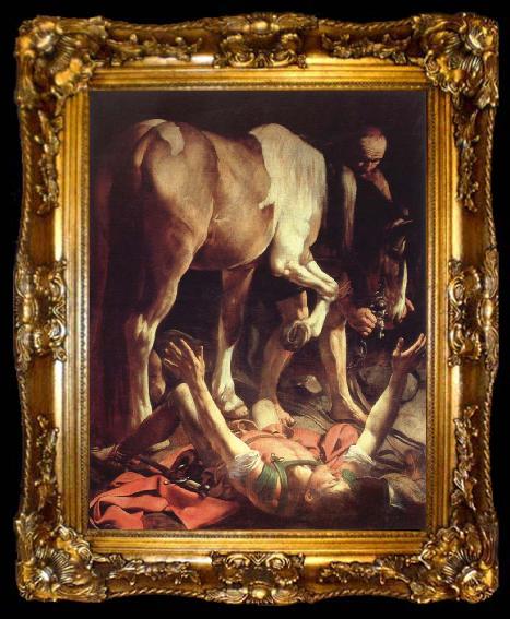 framed  Caravaggio the conversion on the way to damascus, ta009-2
