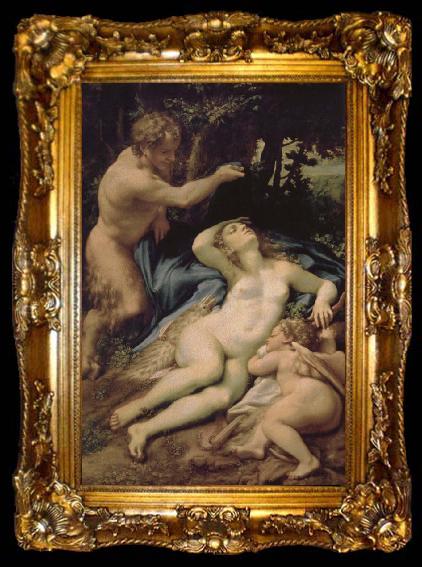 framed  Correggio Venus and Eros was found Lin God, ta009-2