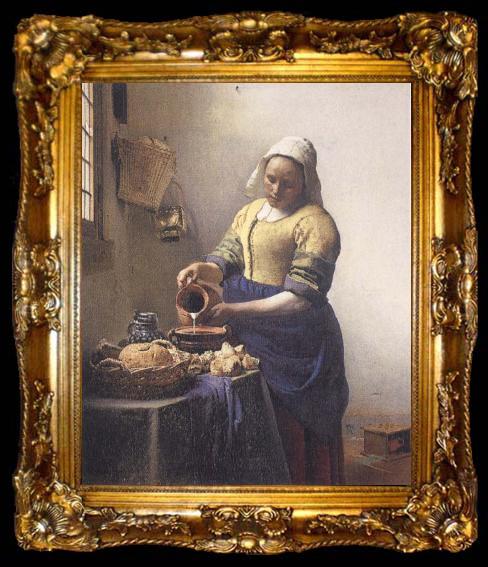 framed  JanVermeer The Kitchen Maid, ta009-2