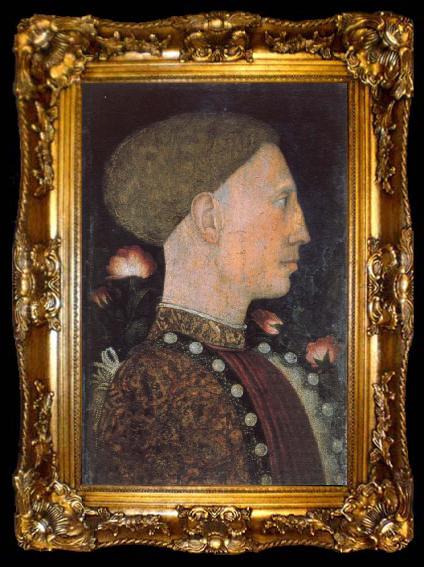 framed  PISANELLO Portrait of Leonello d este, ta009-2