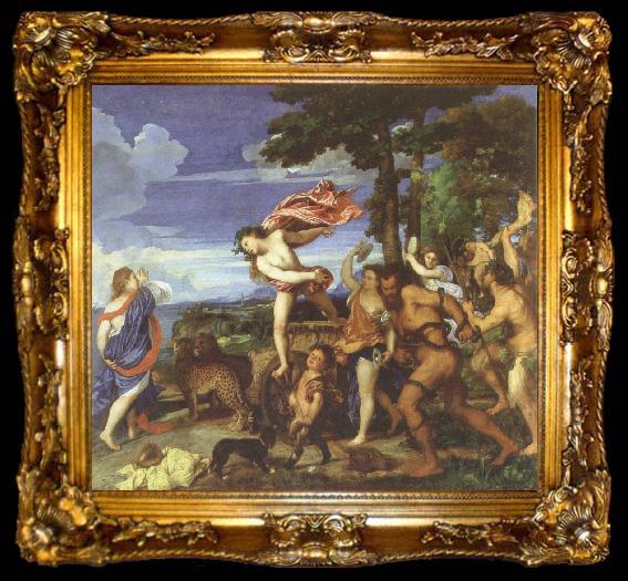 framed  Titian bacchus and ariadne, ta009-2