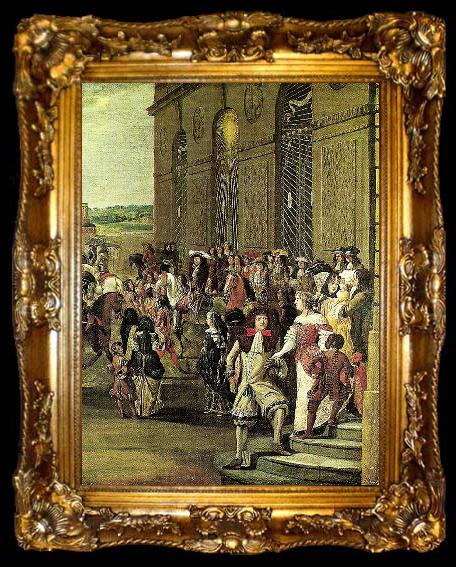 framed  Anonymous louis xiv visiting the grotto of thetis, c, ta009-2