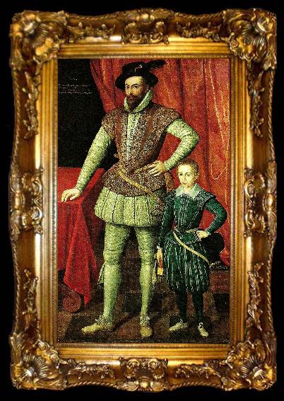 framed  Anonymous sir walter raleigh and his son, ta009-2