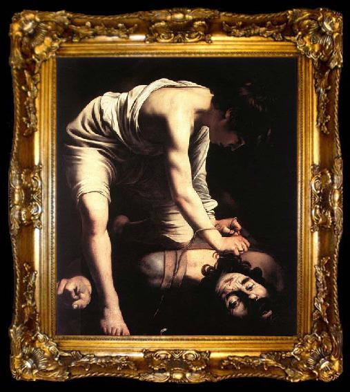 framed  Caravaggio David, ta009-2