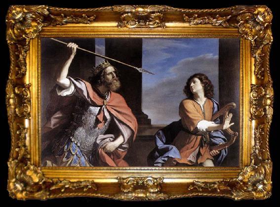 framed  GUERCINO Saul Attacking David, ta009-2