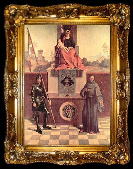 framed  Giorgione The Castelfranco Madonna, before recent cleaning, ta009-2