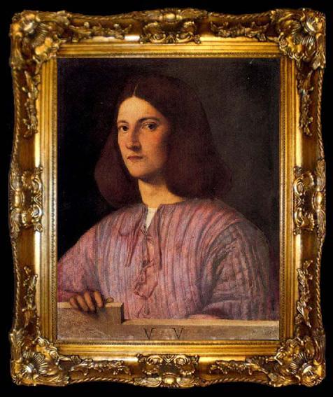 framed  Giorgione The Berlin Portrait of a Man, ta009-2