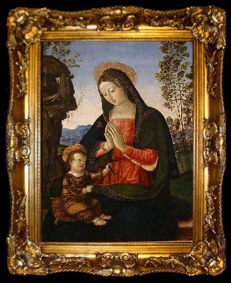 framed  Pinturicchio Madonna Adoring the Child,, ta009-2