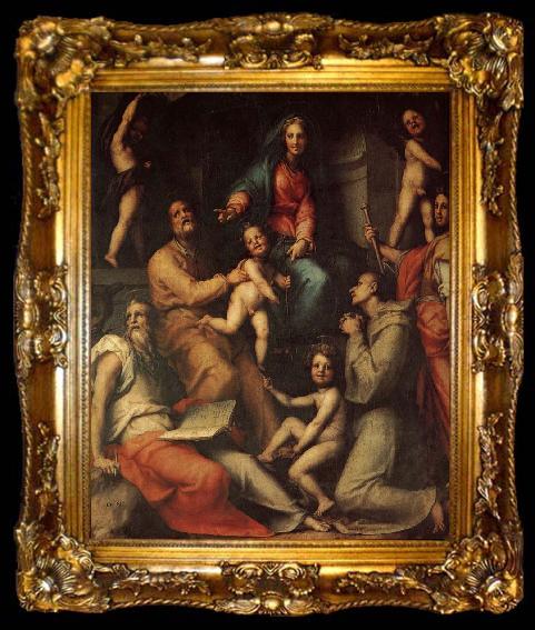 framed  Pontormo Holy Family, ta009-2