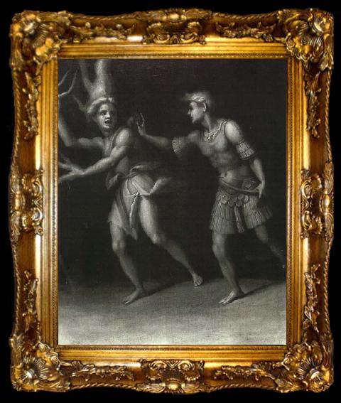 framed  Pontormo Apollo and Daphne, ta009-2