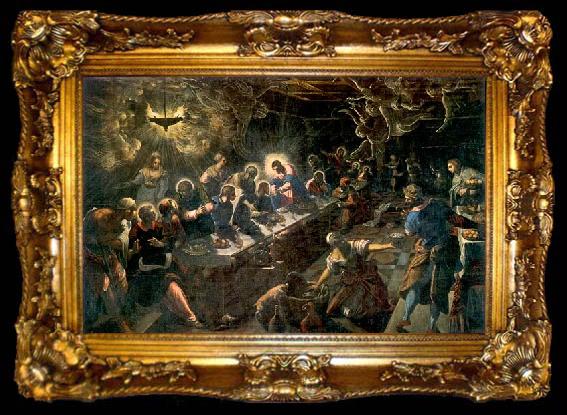 framed  Tintoretto The Last Supper, ta009-2