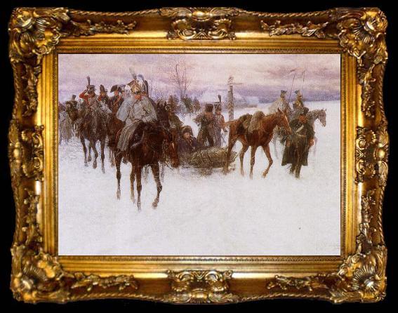 framed  tchaikovsky napoleon s rout by the russian army inspired tchaikovsky, ta009-2