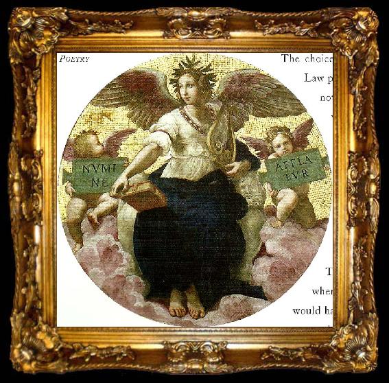 framed  Raphael poetry, ta009-2