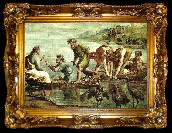 framed  Raphael the miraculous draught of fishes, ta009-2