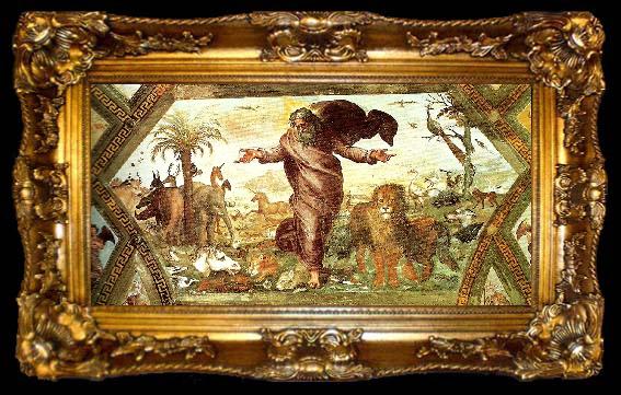 framed  Raphael the creation of the animals, ta009-2
