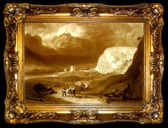framed  J.M.W.Turner martello towers near bexhill sussex, ta009-2