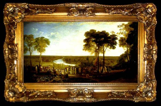 framed  J.M.W.Turner england:richmond hill, on the prince regent