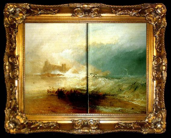 framed  J.M.W.Turner wreckerscoast of northumberland, ta009-2