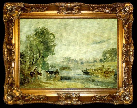 framed  J.M.W.Turner hampton cour from the thames, ta009-2
