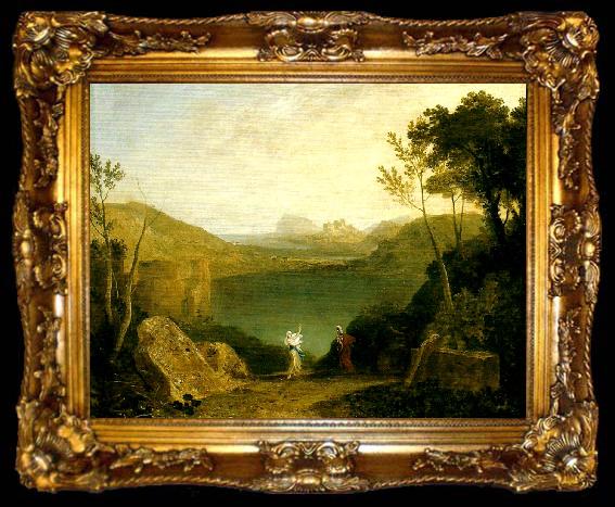 framed  J.M.W.Turner aeneas and the sibyl, lake avernus, ta009-2