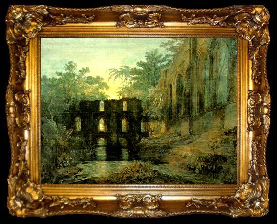 framed  J.M.W.Turner the dormitorg and trancept of fountain