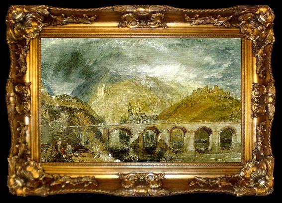 framed  J.M.W.Turner bingen from the nahe, ta009-2