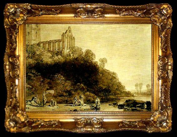 framed  J.M.W.Turner dumblain abbey, scotland, ta009-2