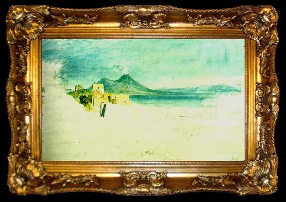 framed  J.M.W.Turner view of naples in the distance, ta009-2