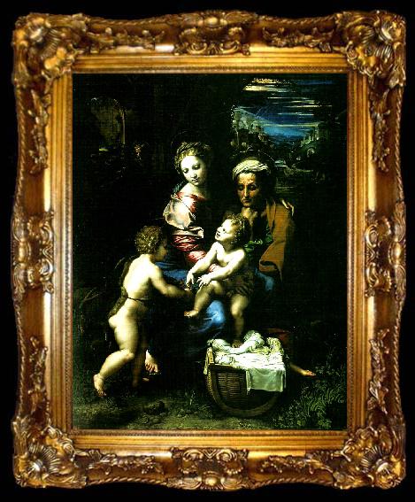 framed  Raphael holy family with st john the baptist, ta009-2