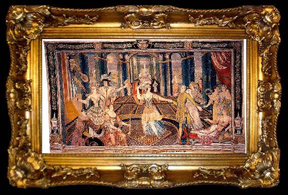 framed  maskeradtapeten en av de sa kallade koningsmarckska tapeterna, ta009-2